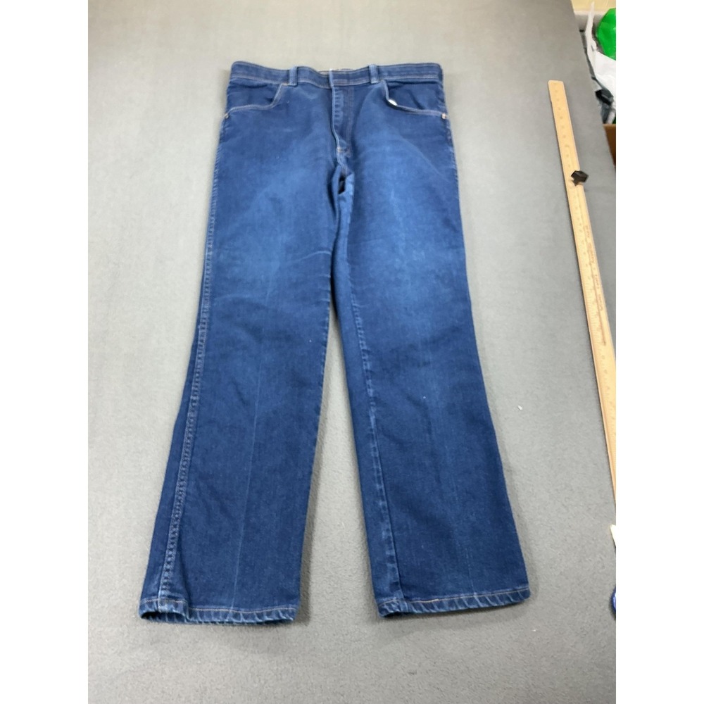 Vintage Wrangler Jeans Mens 35x31 Blue Straight Leg‎ Denim Made USA 85498P3 90s